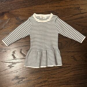 NWOT ASHMI & CO Rylee Stripe Cotton Dress (0-3M)